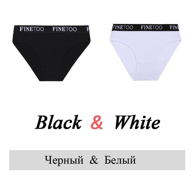 Two pairs of The Clothing Company Sydney cotton seamless briefs in solid colors, low waist, breathable underpants for women.