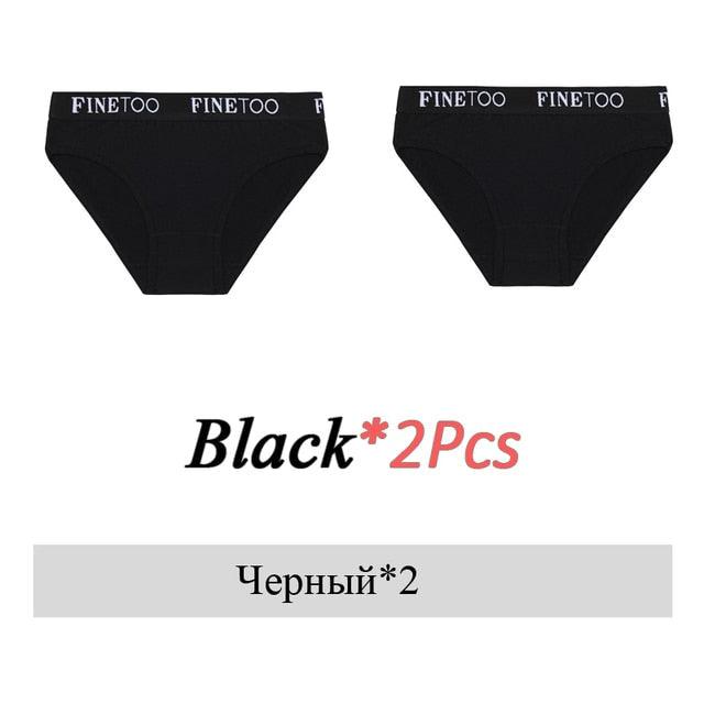 Two-pack of The Clothing Company Sydney cotton seamless briefs, solid color low waist breathable underwear for women.