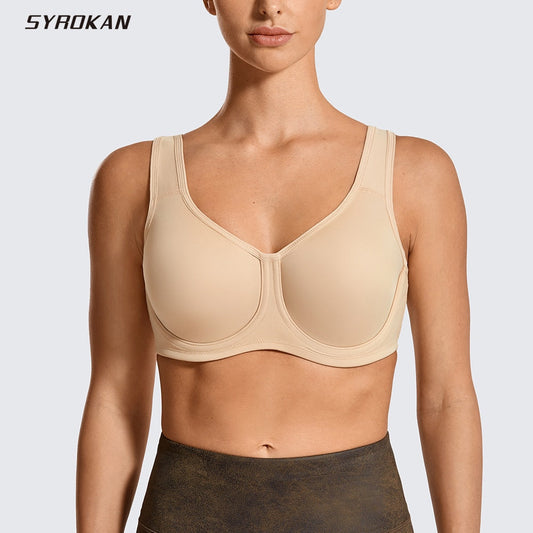 Women's Max Control Solid High Impact Plus Size Underwire Sports Bra The Clothing Company Sydney