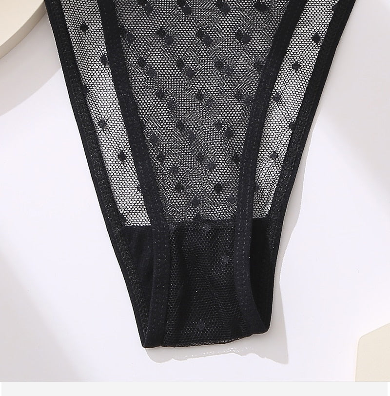 Six-pack of The Clothing Company Sydney lace panties, sexy underwear with a flattering fit, plus size lingerie briefs for women.