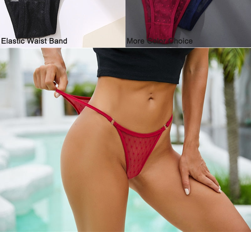 Six-pack of lace perspective panties by The Clothing Company Sydney, sexy plus-size underwear with floral lace design.