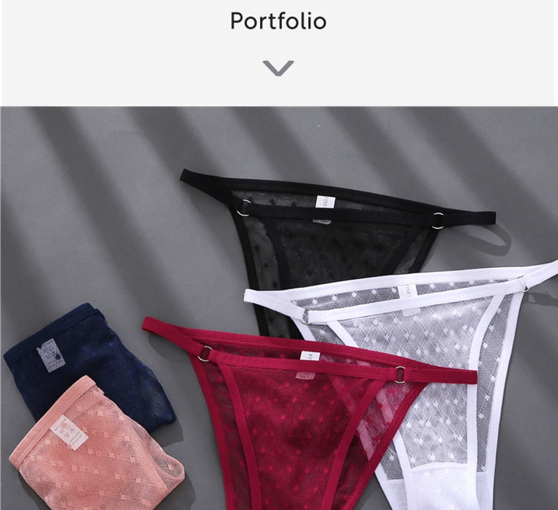Six-pack of lace perspective panties by The Clothing Company Sydney, sexy plus-size underwear with floral lace design.