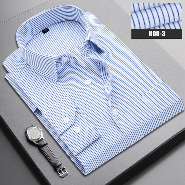 Boutique Men Clothing Business Casual Striped Plaid Regular Fit Men's Dress Shirt The Clothing Company Sydney
