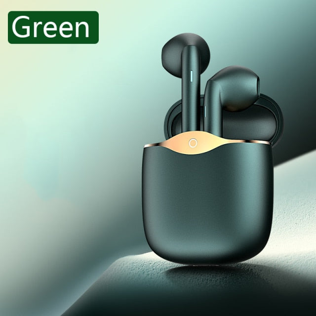 Wireless Bluetooth 5.1 earbuds with in-ear design, built-in microphone, for mobile phones, by The Clothing Company Sydney.