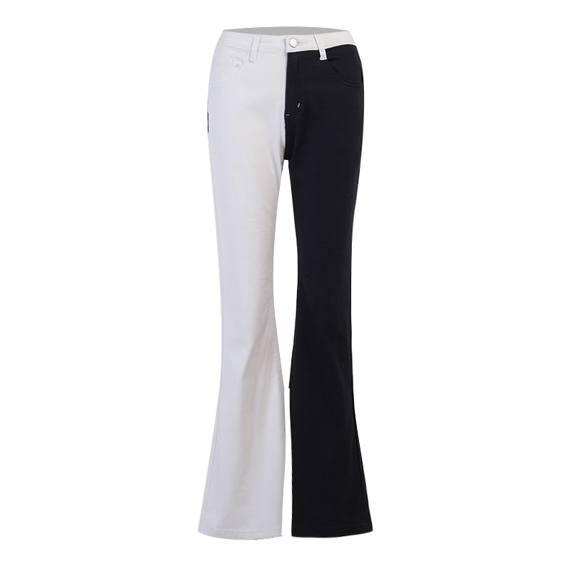 Vintage flare jeans by The Clothing Company Sydney featuring embroidery, patchwork, and casual streetwear denim style.
