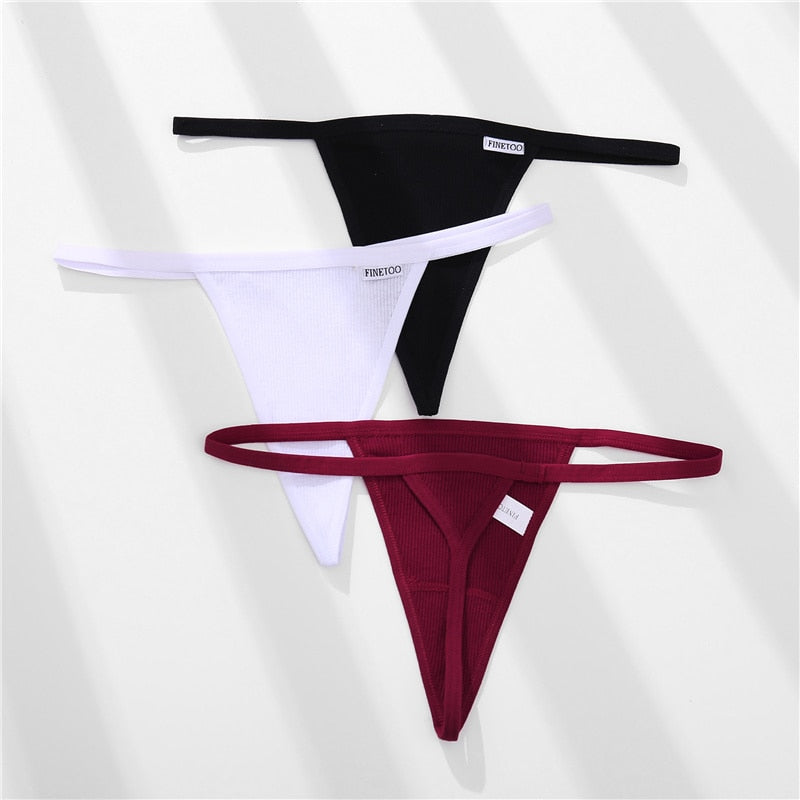 Cotton mix G-string underwear with T-back design, from The Clothing Company Sydney, featuring comfortable, breathable lingerie panties.