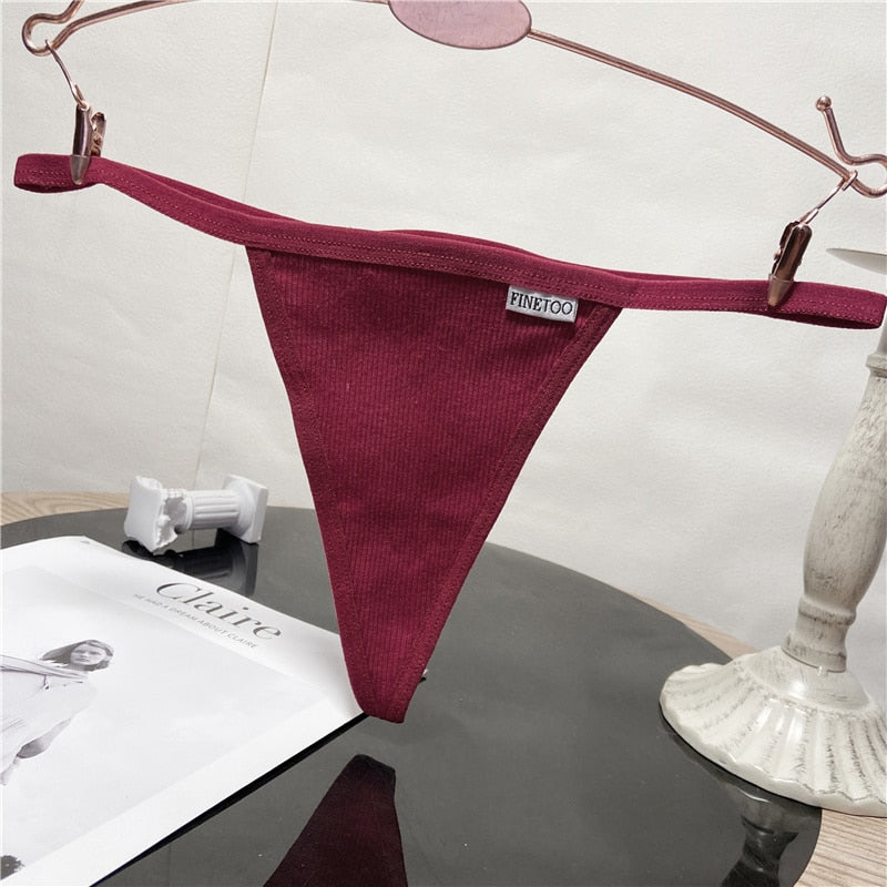 Cotton mix G-string lingerie panties from The Clothing Company Sydney, featuring a T-back design and comfortable underpants.