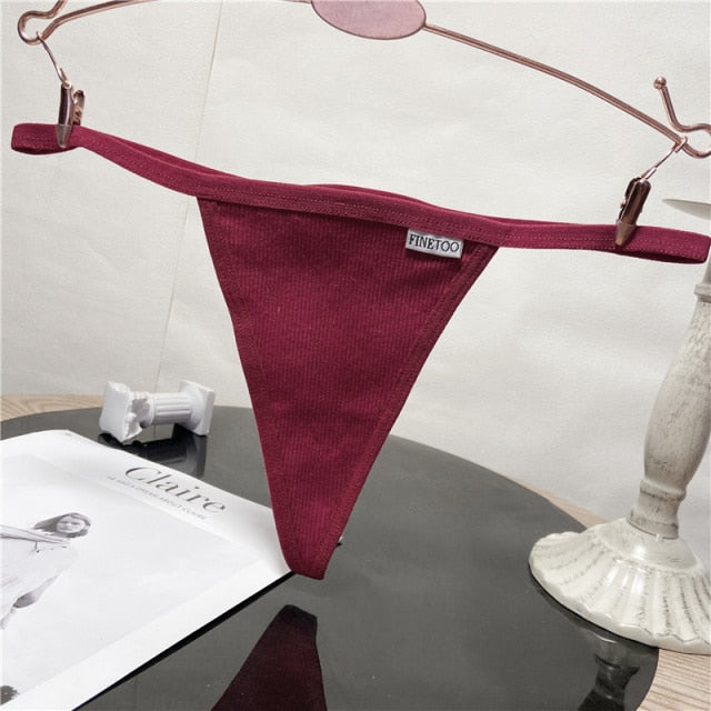 Cotton mix G-string underwear by The Clothing Company Sydney featuring a T-back design and comfortable briefs.