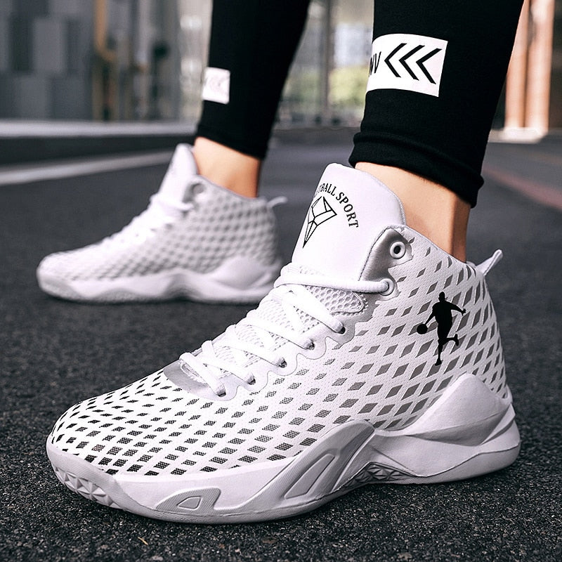 Lightweight breathable high top casual shoes for men, women, and kids by The Clothing Company Sydney, suitable for outdoor basketball.