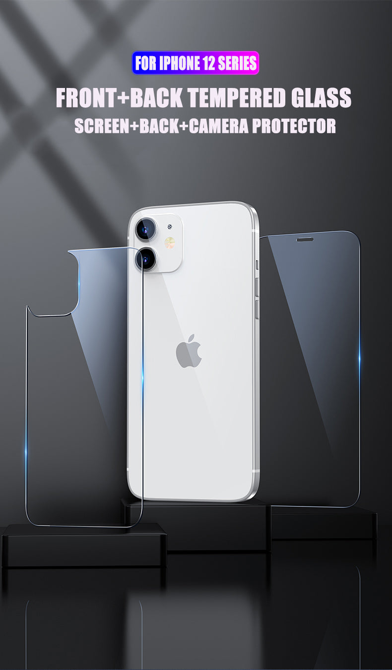 HD clear tempered glass screen protector for iPhone 13, 12, 11 Pro Max, and Mini by The Clothing Company Sydney.