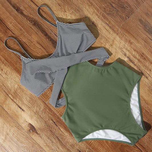 Cut Out One Piece Swimsuit Push Up Swimming Suit Bathing Suit Halter Beachwear Monokini Swimwear The Clothing Company Sydney