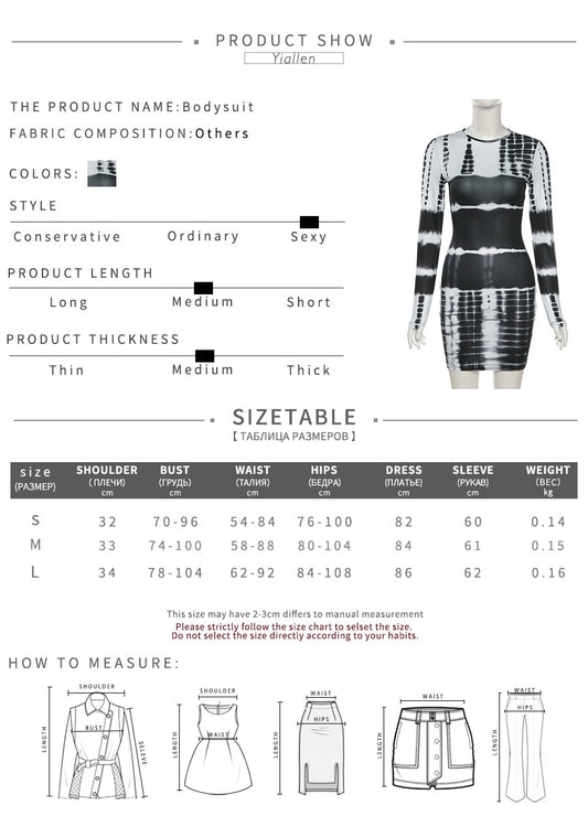 Autumn Print Slim O Neck Long Sleeve Elastic Street Casual Mini Bodycon Dresses The Clothing Company Sydney