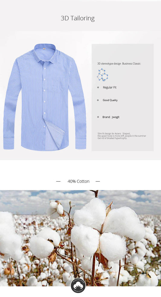 Boutique Men Clothing Business Casual Striped Plaid Regular Fit Men's Dress Shirt The Clothing Company Sydney