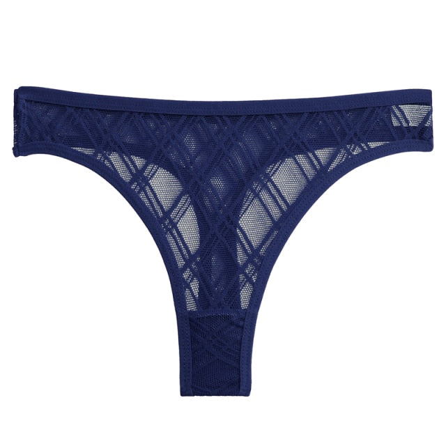 Floral lace G-string panties from The Clothing Company Sydney featuring hollow out design and soft, comfortable underwear for women