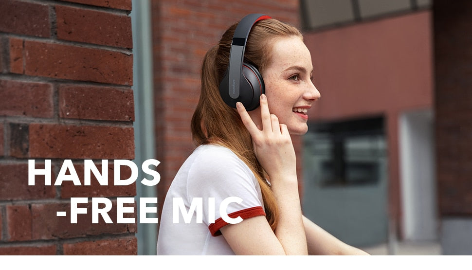 Anker Soundcore Life Q10 wireless Bluetooth foldable headphones with Hi-Res certified sound, shown in black.