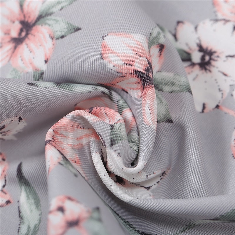 Seamless floral print thong by The Clothing Company Sydney, low-rise breathable G-string underwear with delicate floral design.