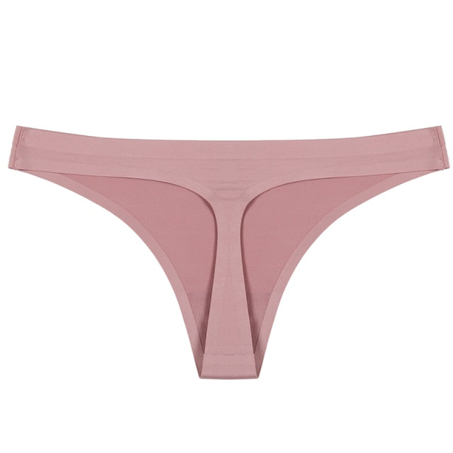 Seamless floral print thong underwear from The Clothing Company Sydney, low-rise, breathable G-string lingerie for women.