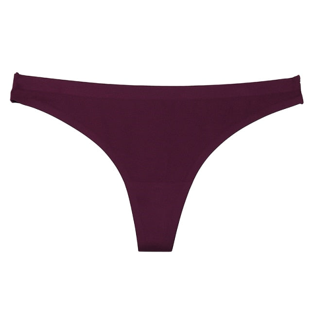 Seamless floral print thong from The Clothing Company Sydney, low-rise breathable G-string lingerie with delicate floral design.