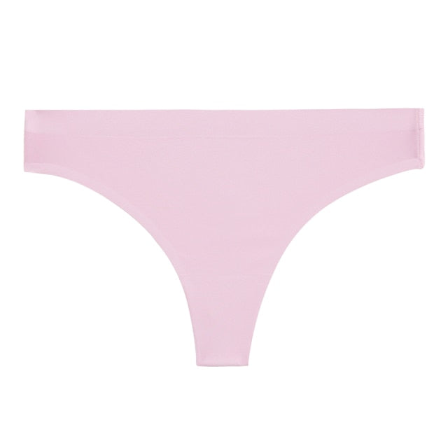 Seamless floral print thongs by The Clothing Company Sydney, low-rise breathable G-string underwear for women.