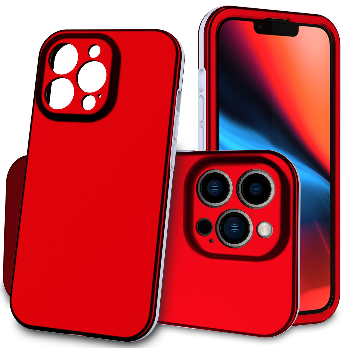 Silicone shockproof phone case for iPhone models, hard PC cover with 360 armor protection, by The Clothing Company Sydney.