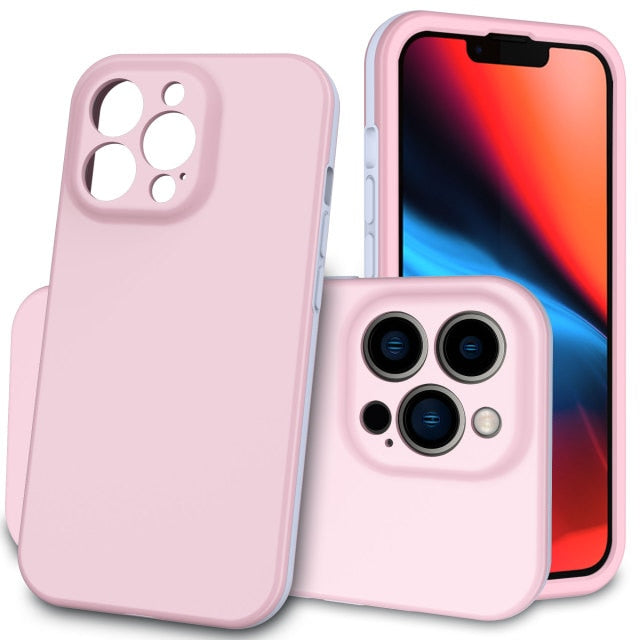 Silicone shockproof phone case for iPhone 13, 12 Mini, 11 Pro, XS Max, X, XR, 6S, 7, 8 Plus by The Clothing Company Sydney