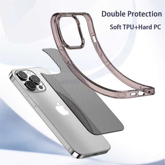Carbon Fiber Transparent Shockproof Case For iPhone 13 12 Pro Max Clear Soft TPU Bumper Hard PC Back Cover For iPhone 13 12 Mini The Clothing Company Sydney