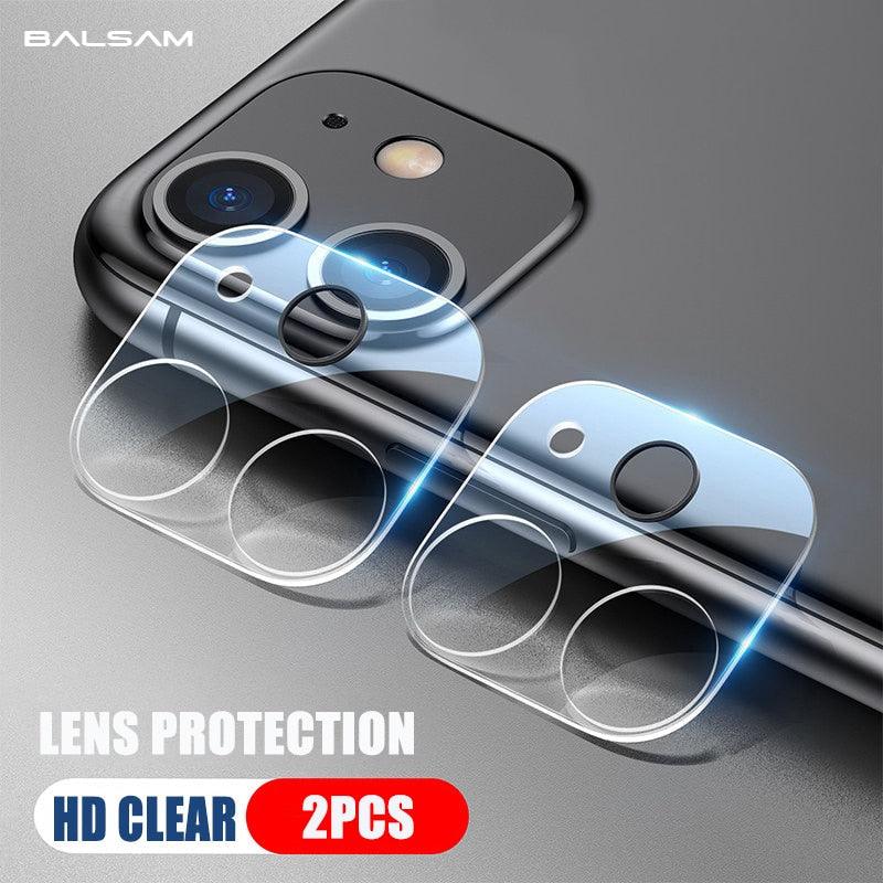 Two tempered glass camera protection covers for iPhone 11, 12, 13 Pro Max, full cover screen protector film by The Clothing Company Sydney.