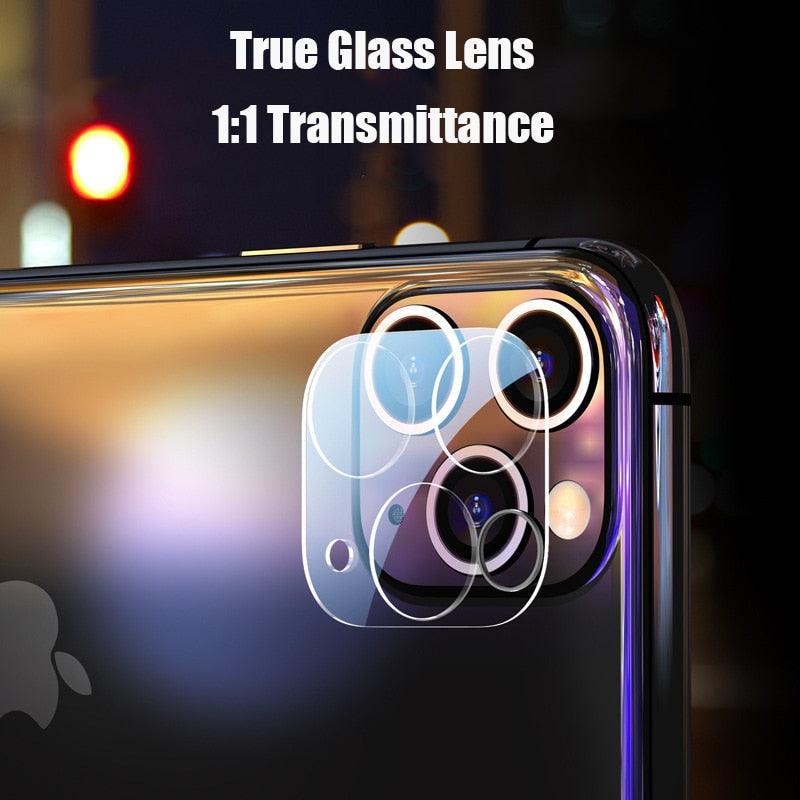 Two-pack iPhone 11, 12, 13 Pro Max camera protection tempered glass screen protectors from The Clothing Company Sydney.