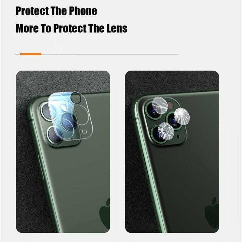 Two tempered glass camera protection covers for iPhone 11, 12, 13 Pro Max from The Clothing Company Sydney, full cover screen protector film