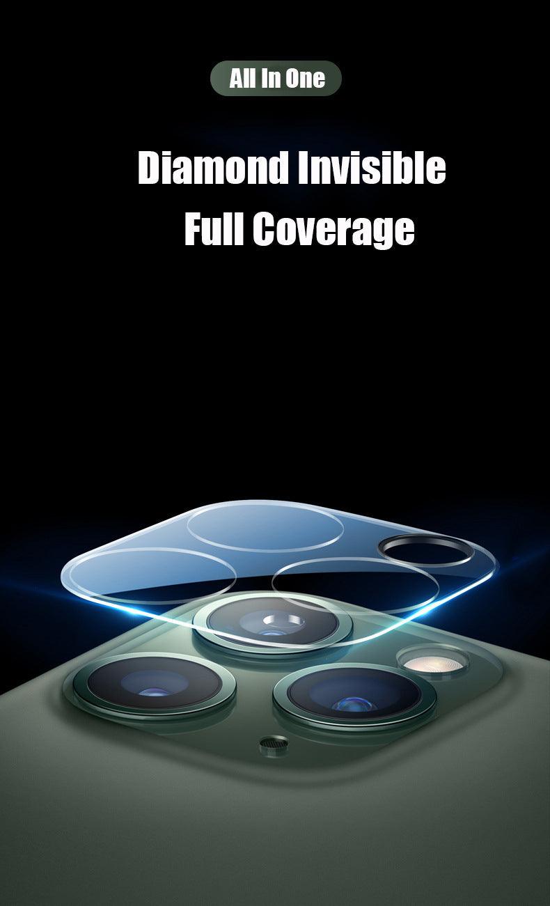 Two tempered glass camera protection covers for iPhone 11, 12, 13 Pro Max, full cover screen protector film by The Clothing Company Sydney