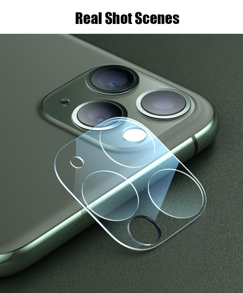 Two tempered glass camera protection covers for iPhone 11, 12, 13 Pro Max, full cover screen protector from The Clothing Company Sydney.