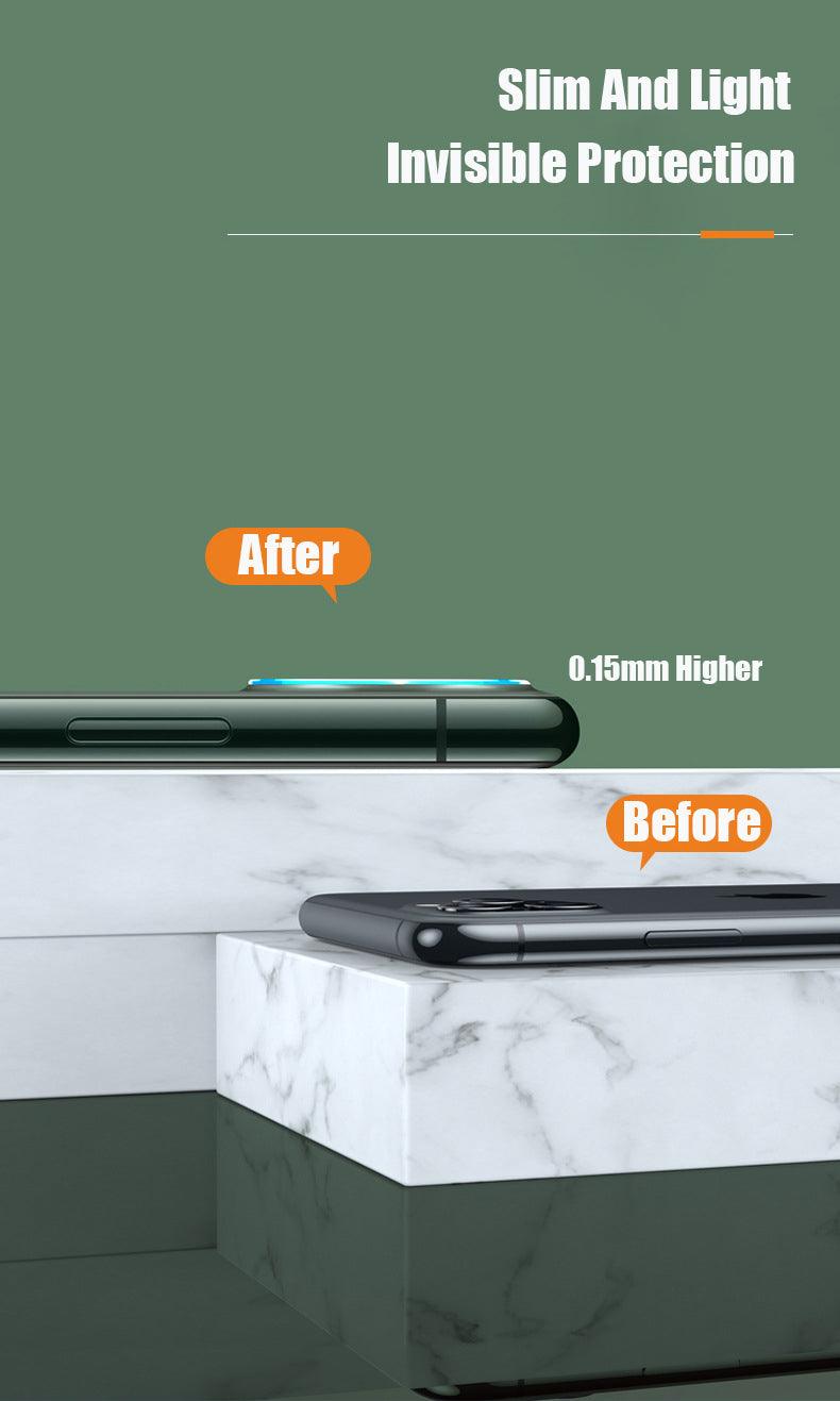 Two packs of tempered glass camera protection and full cover screen protectors for iPhone 11, 12, 13 Pro Max by The Clothing Company Sydney.