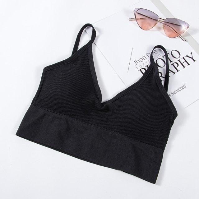 Two seamless U-type backless bralettes by The Clothing Company Sydney, wire-free push-up bras in a 2-pack, ideal for smooth support