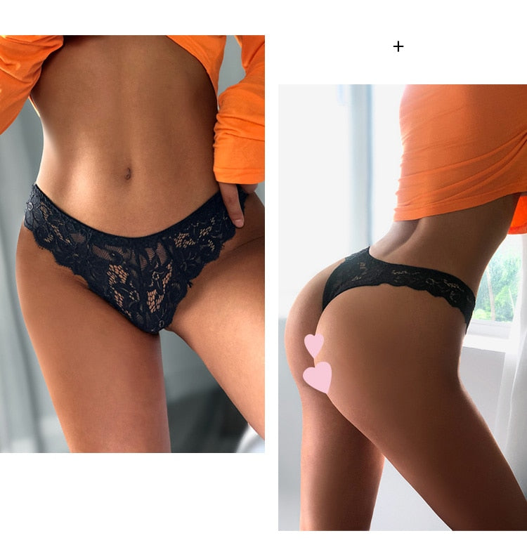 Three-pack of The Clothing Company Sydney low-waist g-string thongs with breathable, transparent T-back design and soft lingerie fabric.
