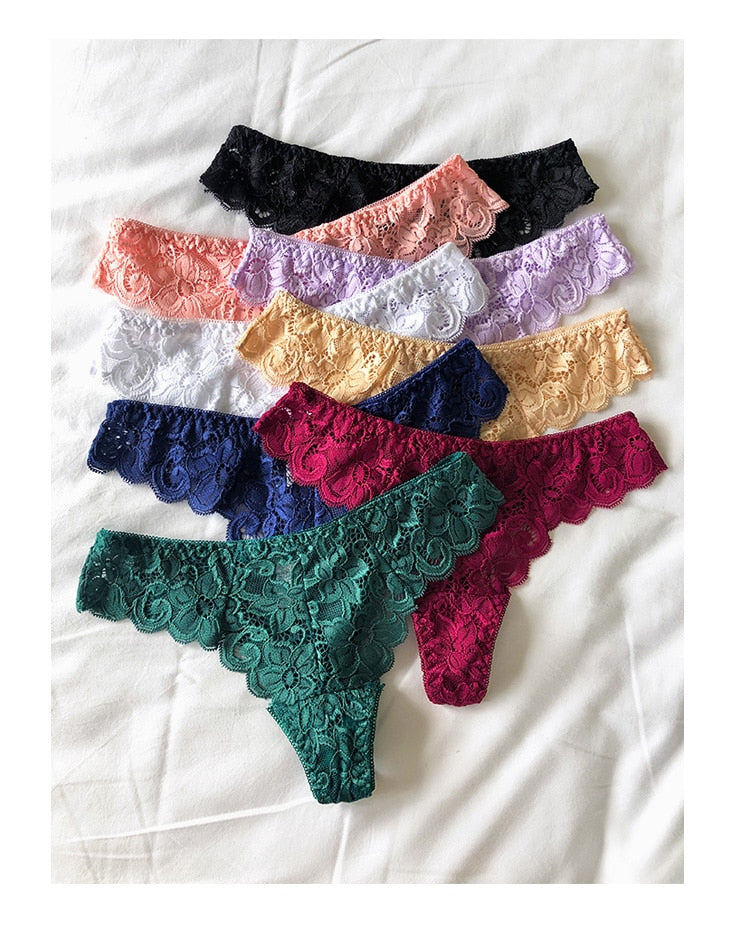 Three-pack of breathable, low-waist G string thongs from The Clothing Company Sydney, featuring soft, transparent T-back lingerie.
