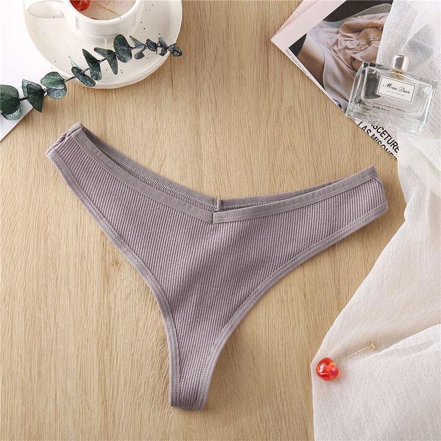 Two-pack cotton mix G-string thong underwear with V-waist design from The Clothing Company Sydney, featuring comfortable, minimal coverage.