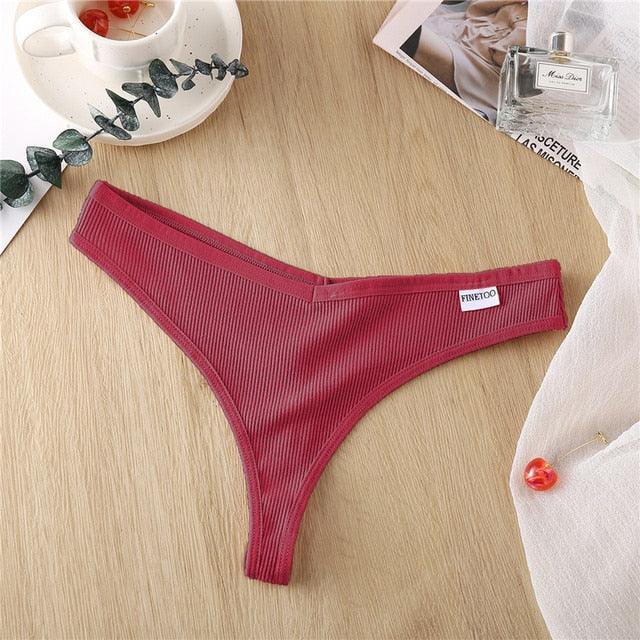 Two pack cotton mix G-string thong underwear with V-waist design, featuring comfortable briefs from The Clothing Company Sydney.