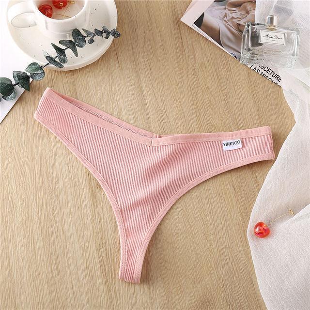 Two-pack cotton mix G-string thong underwear featuring V waist design from The Clothing Company Sydney, shown with elastic waistband and soft fabric.