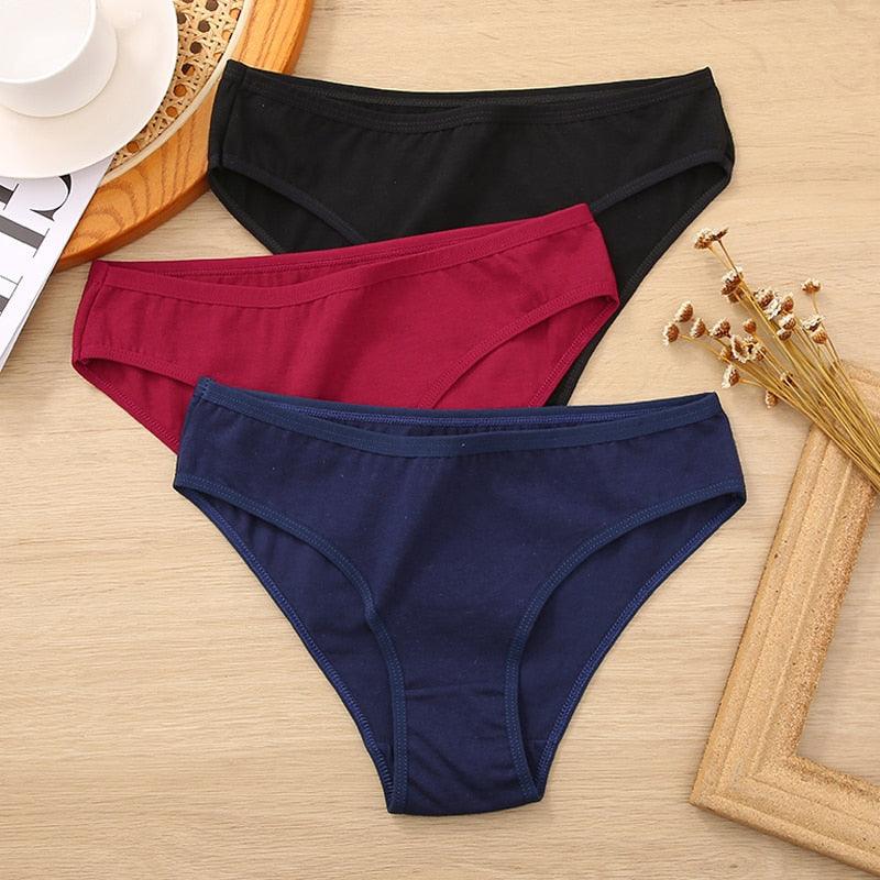Two-pack cotton mix panties from The Clothing Company Sydney featuring heart hollow-out design, low-waist seamless briefs.