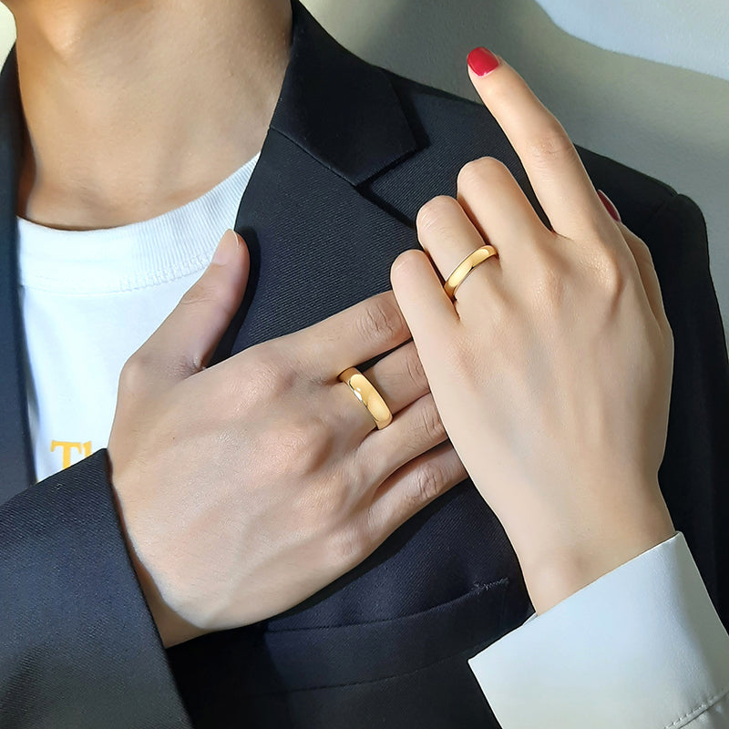 Simple tungsten wedding band bracelet for women and men by The Clothing Company Sydney, featuring a sleek, anti-scratch design.