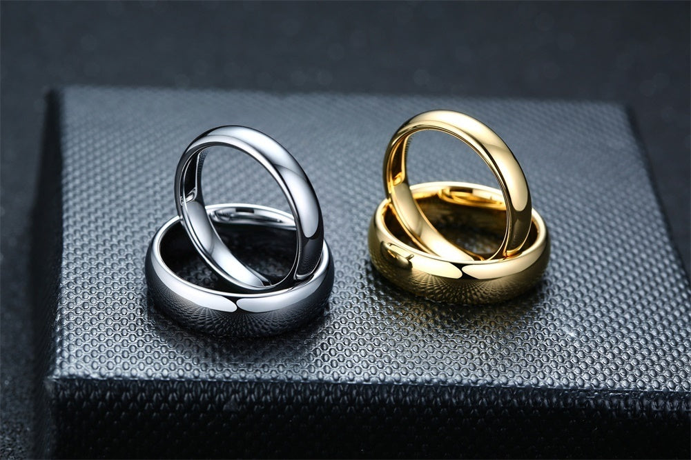 Anti-scratch tungsten wedding ring bracelet for women and men, simple and classic wedding band by The Clothing Company Sydney.