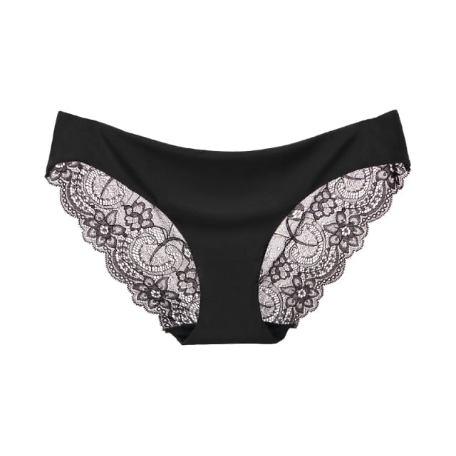 Plus size lace underwear from The Clothing Company Sydney, transparent low-rise cotton briefs with feminine design.