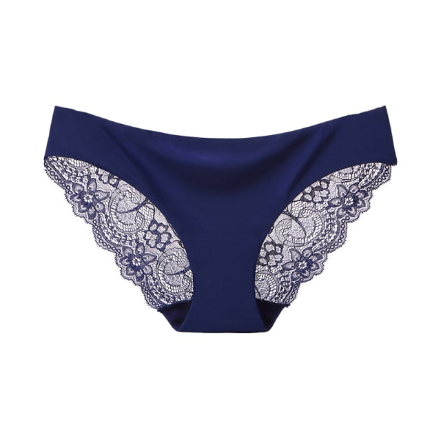 Lace plus size cotton underwear panties from The Clothing Company Sydney, transparent low-rise briefs for women.