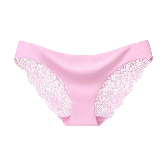 Plus size lace underwear by The Clothing Company Sydney, transparent low-rise cotton briefs with delicate lace detailing.