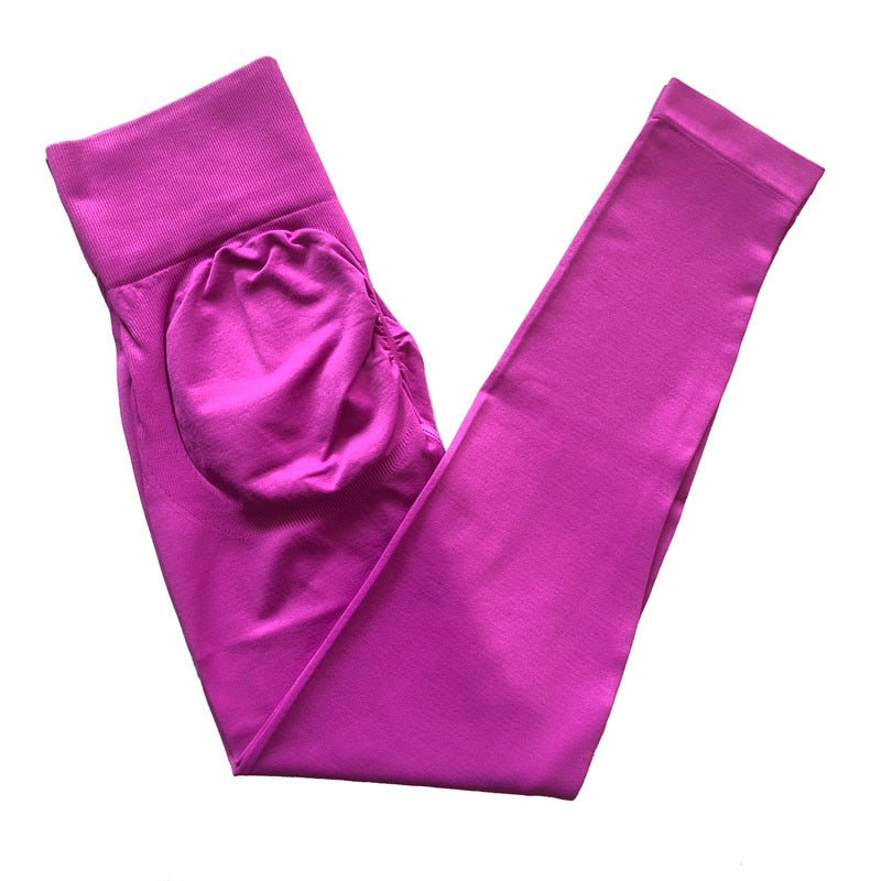 High waist seamless gym leggings with scrunch butt design, ideal for yoga, workout, and fitness by The Clothing Company Sydney.