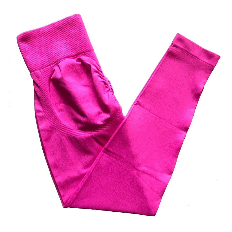 High waist seamless gym leggings by The Clothing Company Sydney with scrunch butt design, ideal for yoga, workout, and fitness.