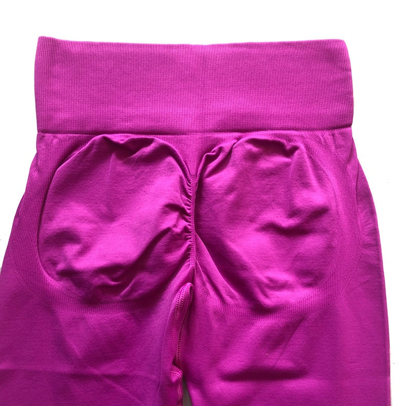 High waist seamless gym leggings with scrunch butt design from The Clothing Company Sydney, ideal for workout and yoga activities.
