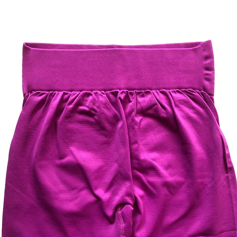 High waist seamless gym leggings from The Clothing Company Sydney with scrunch butt design, ideal for workout and yoga fitness attire.