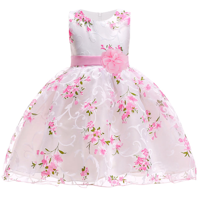 Girls' long lace princess wedding dress by The Clothing Company Sydney, perfect for bridesmaids, teens, and special occasions.