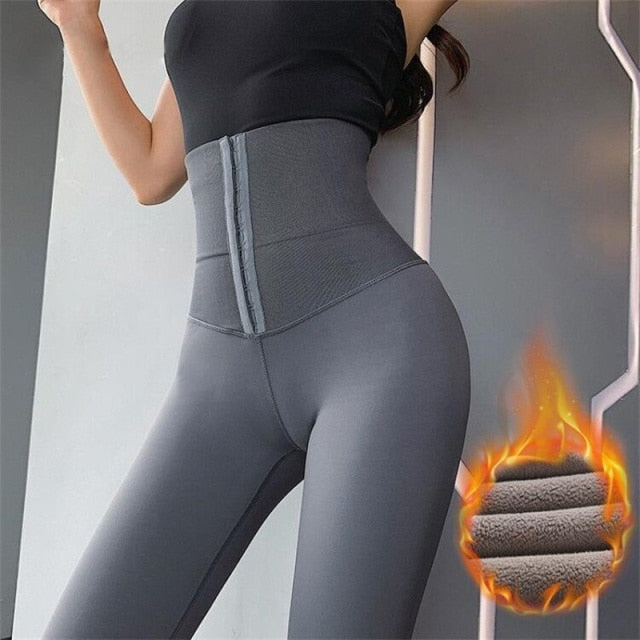 High-waist postpartum fitness corset push hip yoga pants by The Clothing Company Sydney, seamless workout leggings for gym and running.